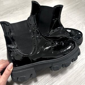 Shiny Platform Boots